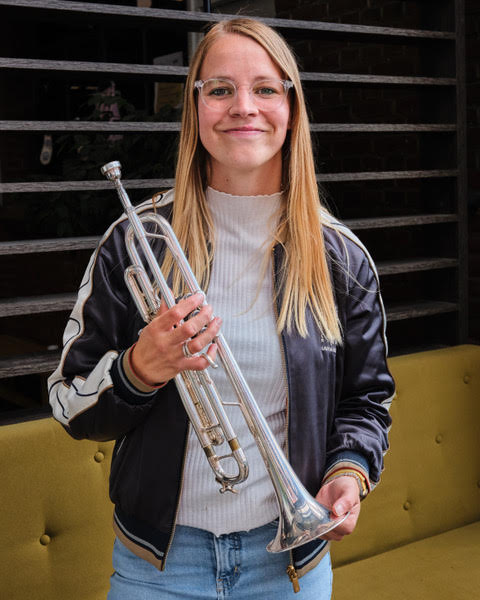 Anne-Marie ten Heggeler trompetles Delden
